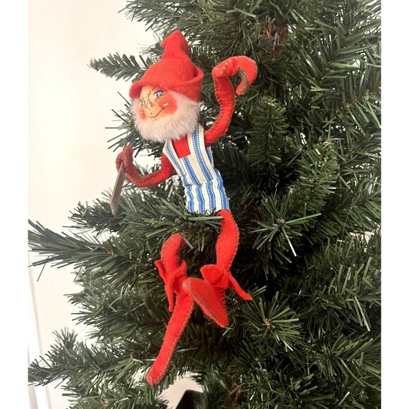 Annalee Mobilitee Dolls Santa's Elf,  Apron, and Ruler Vintage 1955 Christmas - Picture 2 of 7